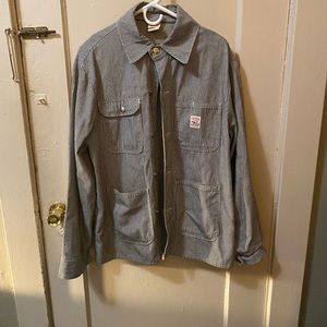 Vintage pointer brand hickory stripe chore coat jacket Medium